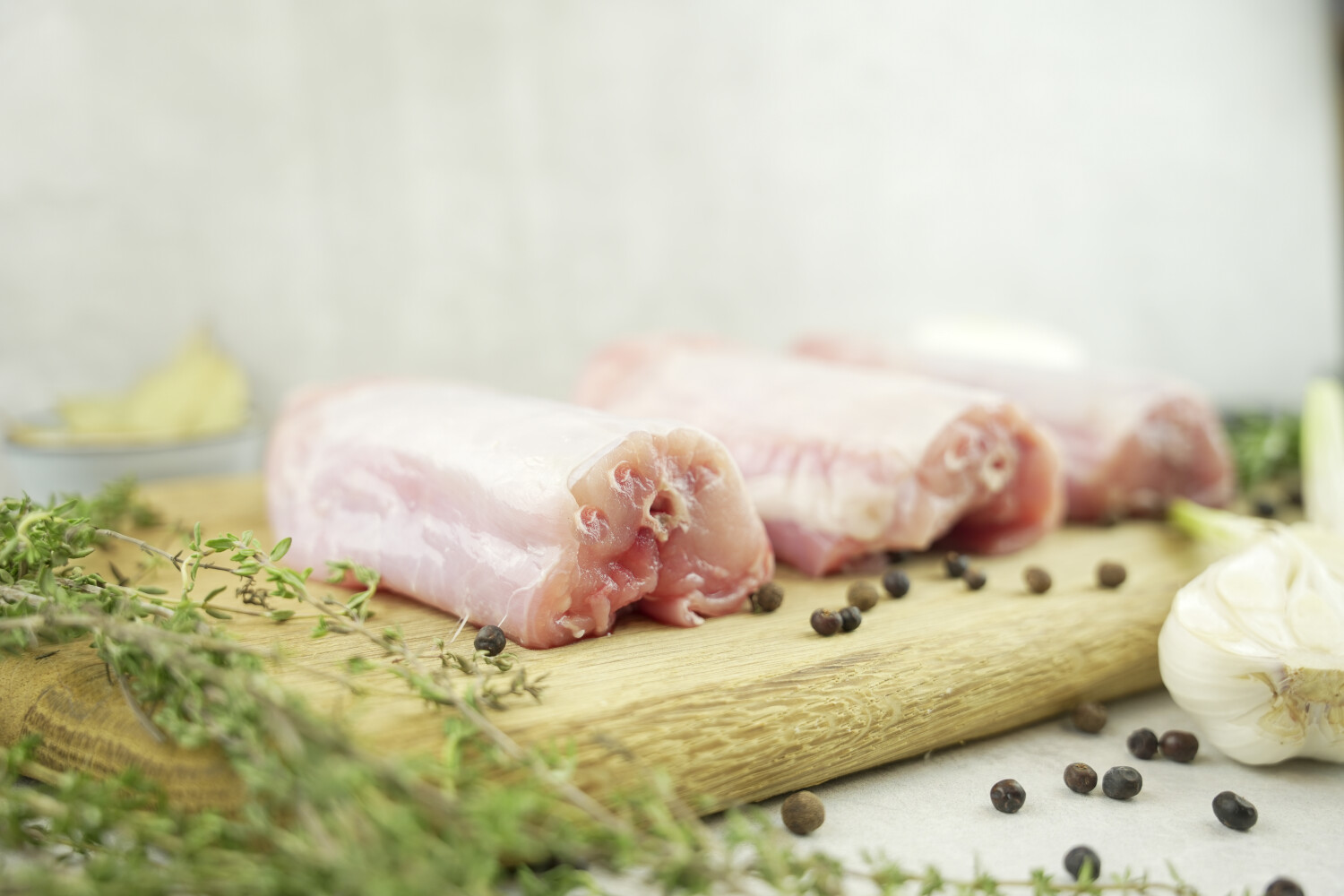 Kaninchenrücken mit Knochen