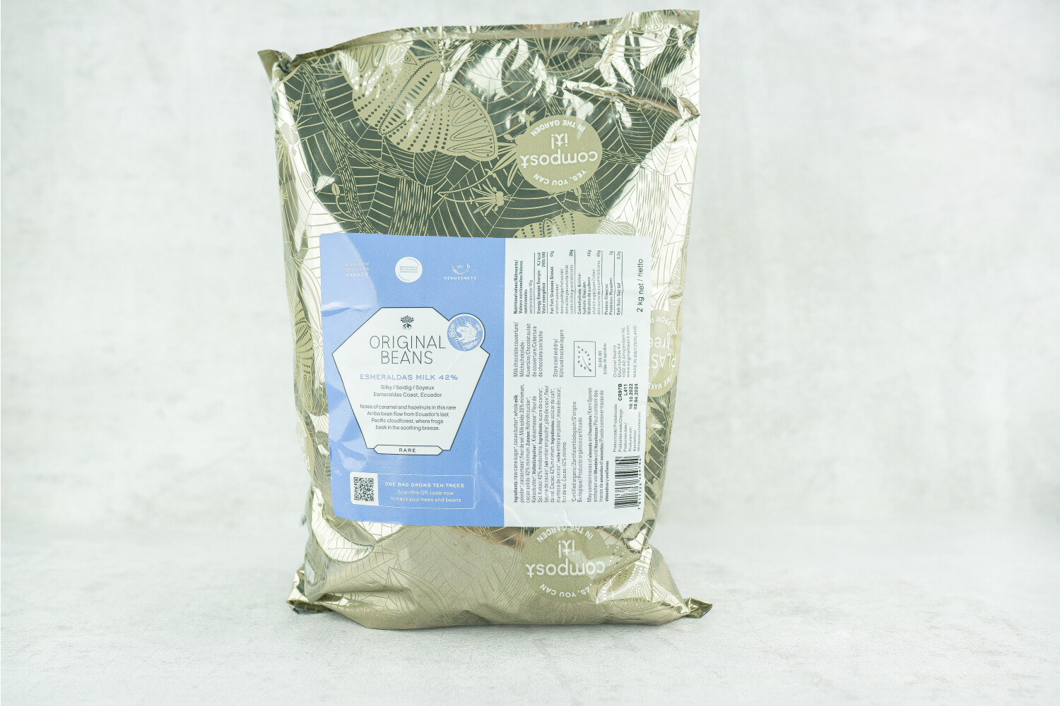 Kuvertüre 42 % Esmeraldas I ORIGINAL BEANS