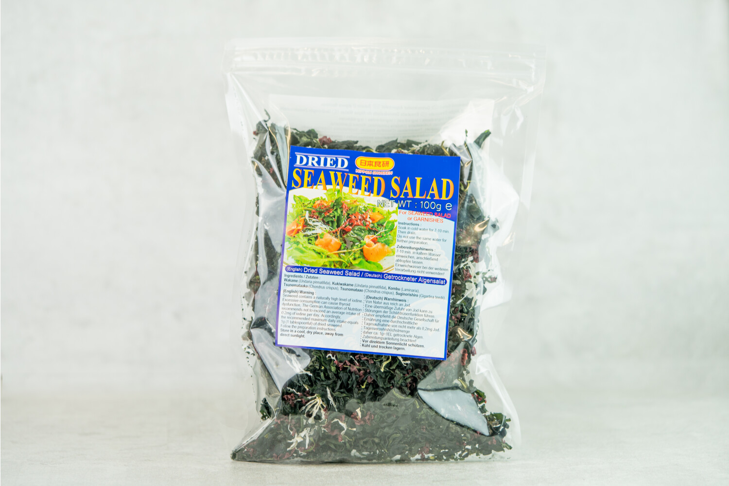 Getrockneter Algensalat