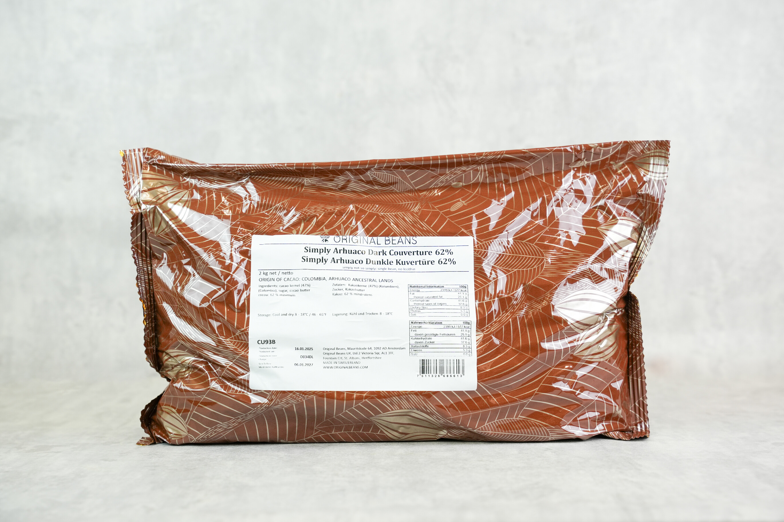 Kuvertüre Simply Arhuaco 62% I ORIGINAL BEANS