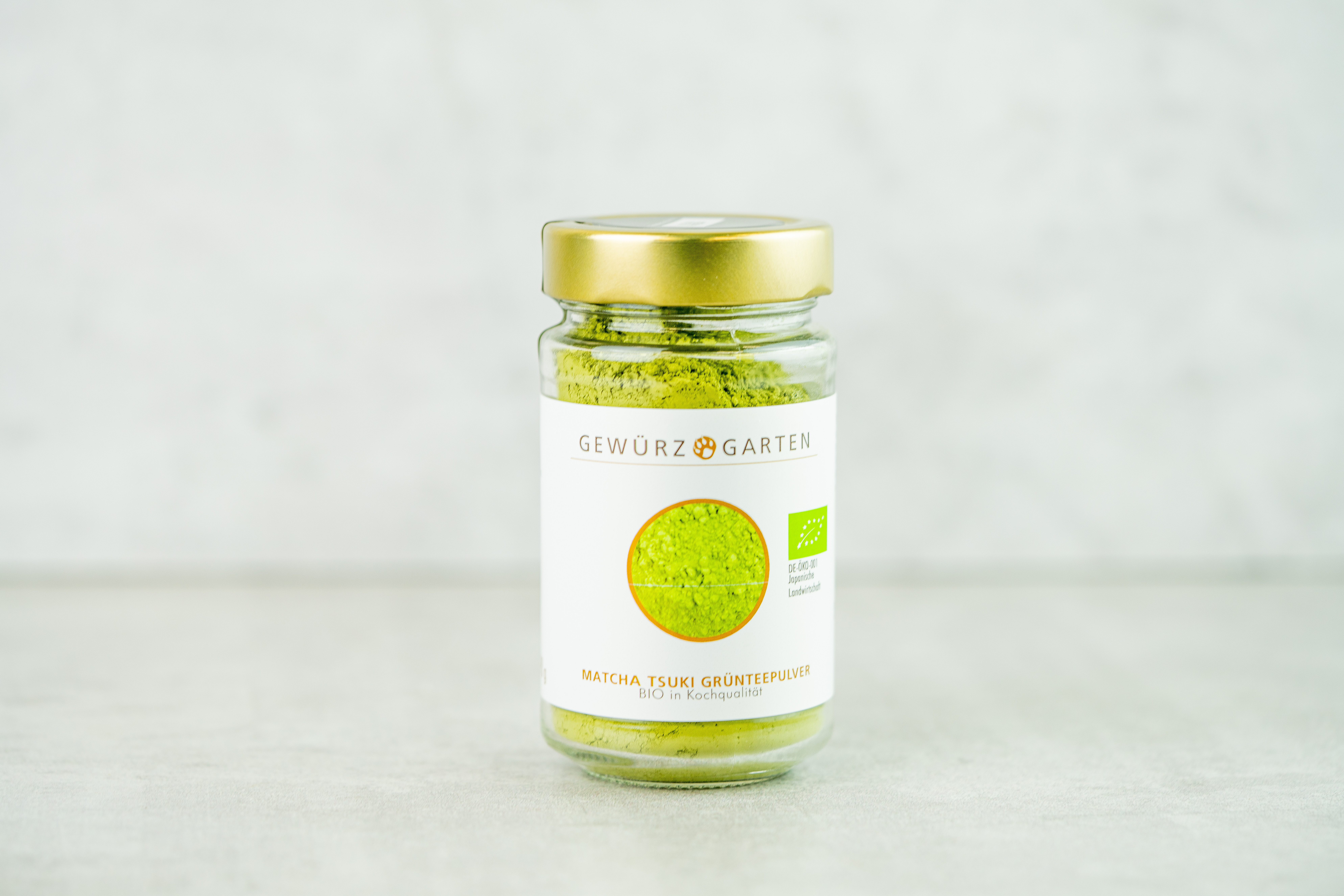 Matcha, grünes Teepulver