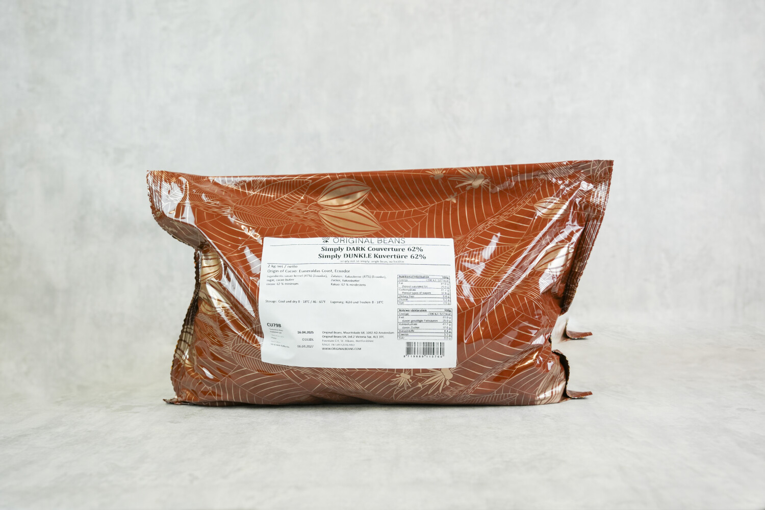 Kuvertüre 62 % Simply Dark I ORIGINAL BEANS