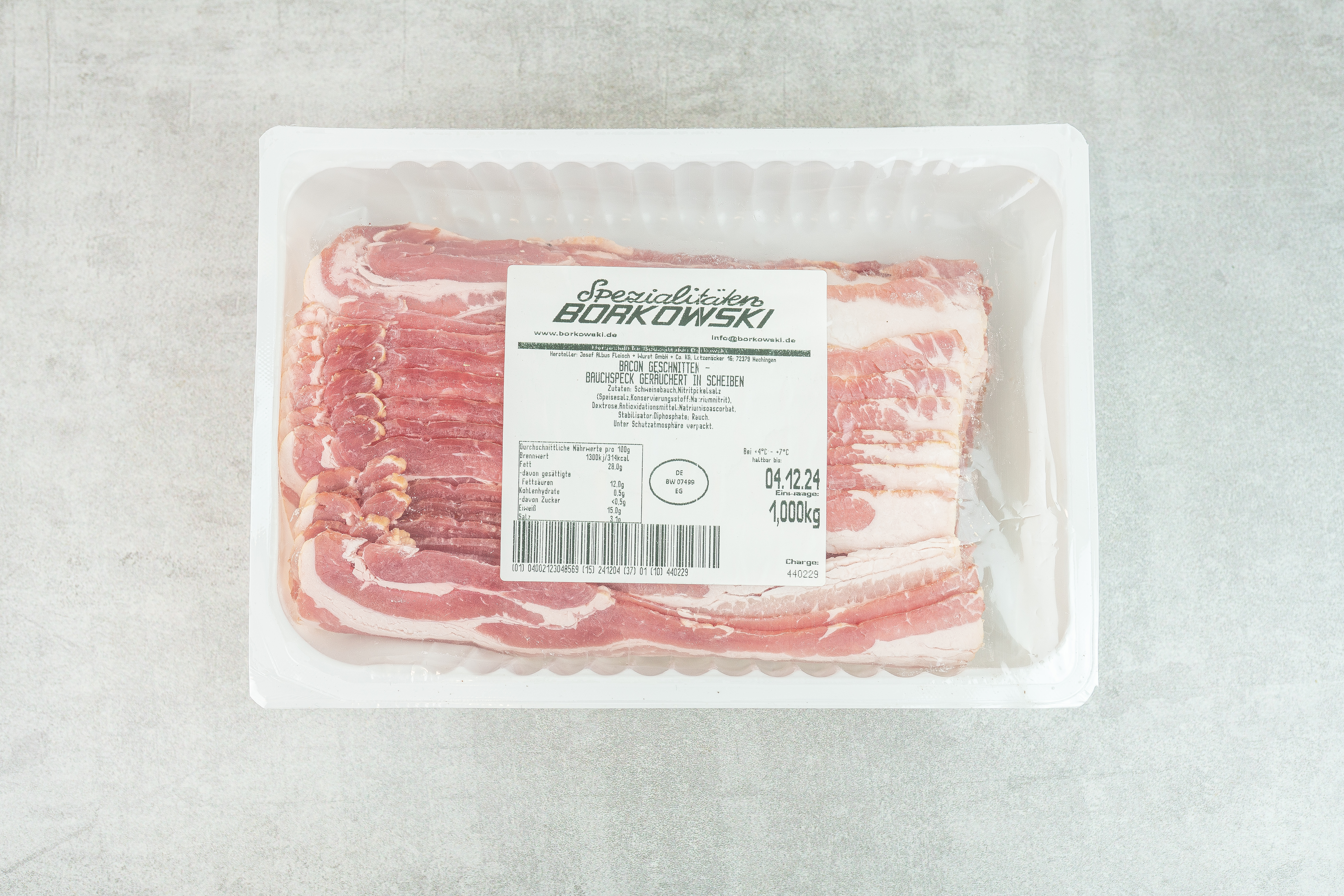 Bacon in Scheiben